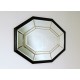 Specchio da Parete Art Déco - Bisellato / Bordo Legno / Inserti Ottone - Italy 1940
