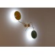 Wall Lamp Art. 1803 - 2 DIFFUSERS - Brass