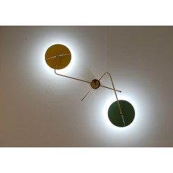 Wall Lamp Art. 1803 - 2 DIFFUSERS - Brass