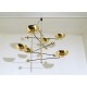 Ceiling Lamp Art. 1804 - 6 DIFFUSERS Articulated - Brass / Metal