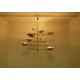 Ceiling Lamp Art. 1804 - 6 DIFFUSERS Articulated - Brass / Metal