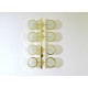 Wall / Ceiling Lamp Art. 1769 - 8 DIFFUSERS Opal Glass - Brass Structure