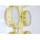 Wall / Ceiling Lamp Art. 1769 - 8 DIFFUSERS Opal Glass - Brass Structure