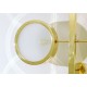 Wall / Ceiling Lamp Art. 1769 - 8 DIFFUSERS Opal Glass - Brass Structure