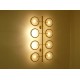 Wall / Ceiling Lamp Art. 1769 - 8 DIFFUSERS Opal Glass - Brass Structure
