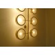 Wall / Ceiling Lamp Art. 1769 - 8 DIFFUSERS Opal Glass - Brass Structure