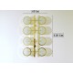 Wall / Ceiling Lamp Art. 1769 - 8 DIFFUSERS Opal Glass - Brass Structure