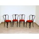 4 Sedie Originali Anni '50 - Art. 1805 - Velluto ROSSO - Struttura Legno
