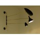 Wall Lamp Art. 1807 - 3 DIFFUSERS with ARTICULATED ARM - Brass structure