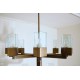 Ceiling Lamp - Art. 1812 - 16 DIFFUSERS Crystal - Bronzed Metal Structure