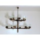 Ceiling Lamp - Art. 1812 - 16 DIFFUSERS Crystal - Bronzed Metal Structure