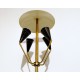 Floor Lamp, Art. 1018, 4 LAMPSHADES - Brass / Metal - BLACK Color