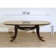 Mahogany wood dining table - Art. 1809 - Brass Inserts