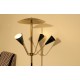 Floor Lamp, Art. 1018, 4 LAMPSHADES - Brass / Metal - BLACK Color