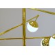 Lampada da Soffitto - Art. 1711 - 11 DIFFUSORI - Ottone / Vetro Opalino