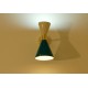 Wall Sconce Doublr Cone Art. 1844 - 2 DIFFUSERS - Brass / Metal - WHITE - Light BLUE