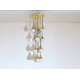 Waterfall Ceiling Lamp Art. 1829 - 12 Opal Glass DIFFUSERS - Brass