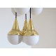 Waterfall Ceiling Lamp Art. 1829 - 12 Opal Glass DIFFUSERS - Brass