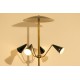 Floor Lamp, Art. 1018, 4 LAMPSHADES - Brass / Metal - BLACK Color