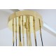 Waterfall Ceiling Lamp Art. 1829 - 12 Opal Glass DIFFUSERS - Brass