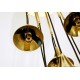 Waterfall Ceiling Lamp Art. 1829 - 12 Opal Glass DIFFUSERS - Brass