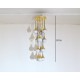 Waterfall Ceiling Lamp Art. 1829 - 12 Opal Glass DIFFUSERS - Brass
