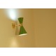 Wall Sconce Double Cone Art. 1847 - 2 DIFFUSERS - Brass / Metal - LIGHT GREEN