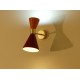 Wall Sconce Double Cone Art. 1848 - 2 DIFFUSERS - Brass / Metal - ORANGE - RED
