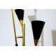Lampada da Terra, Art. 1019, 3 DIFFUSORI - Ottone / Metallo - Colore NERO