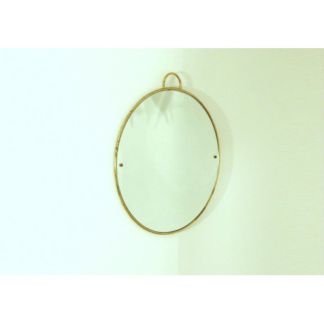 Specchio da Parete Art Déco - Cornice Ottone - Italy 1940 - Art. 1840