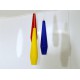 Ceiling Lamp Art. 1910 - 3 DIFFUSERS in Colored Glass