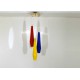 Ceiling Lamp Art. 1910 - 3 DIFFUSERS in Colored Glass