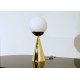Lampada da Tavolo BILIA - Art. 1913 - Ottone - Sfera in Vetro Opalino - Gio Ponti