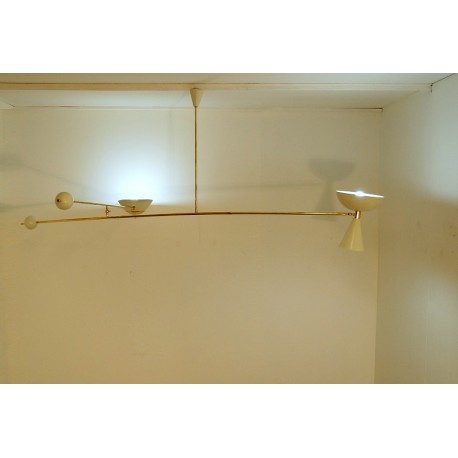 Lampada da Soffitto - Art. 1731 - 3 DIFFUSORI - Ottone / Metallo