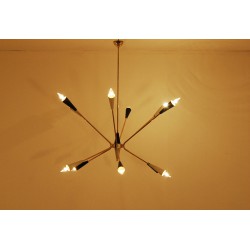 SPUTNIK Ceiling Lamp - Art. 1764 - 12 DIFFUSERS - Brass / Metal