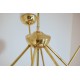 SPUTNIK Ceiling Lamp - Art. 1755 - 12 Opal Glass DIFFUSERS - Brass / Metal