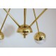 SPUTNIK Ceiling Lamp - Art. 1755 - 12 Opal Glass DIFFUSERS - Brass / Metal