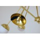 SPUTNIK Ceiling Lamp - Art. 1755 - 12 Opal Glass DIFFUSERS - Brass / Metal