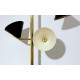 Floor Lamp, Art. 1020, 4 LAMPSHADES - Brass / Metal - BLACK Color