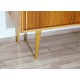 Original TEAK SIDEBOARD - Brass Insert - Art. 1433 - Crystal Top