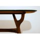 Original Table Art. 1430 - Crystal Top - Walnut Structure - Italy 1950