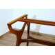 Original Table Art. 1430 - Crystal Top - Walnut Structure - Italy 1950