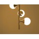 Ceiling Lamp ALBERELLO Art. 1422 - 5 DIFFUSERS Sphere Glass - Brass