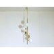 Ceiling Lamp ALBERELLO Art. 1422 - 5 DIFFUSERS Sphere Glass - Brass
