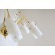 Ceiling Lamp Art. 1421 - 6 DIFFUSERS Opal Glass - Brass