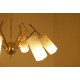 Ceiling Lamp Art. 1421 - 6 DIFFUSERS Opal Glass - Brass
