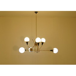 Lampada da Soffitto Art. 1421 - 6 DIFFUSORI Glass - Ottone