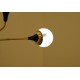 Original Ceiling Lamp Art. 1421 - 6 DIFFUSERS Opal Glass - Brass
