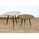 SET of 2 Coffee Tables Art. 1419 - Marble Top - Metal Structure