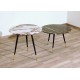 SET of 2 Coffee Tables Art. 1419 - Marble Top - Metal Structure